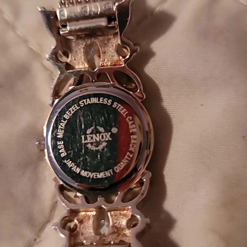 Lenox 925 Sterling Silver Stainless‎ Steel CZ Butterfly Watch Mesh Band Stunning